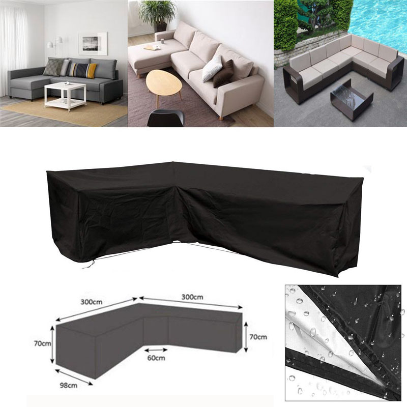 Waterproof Sofa Furniture Cover Corner Couch Outdoor Furniture L Shape Slipcover 