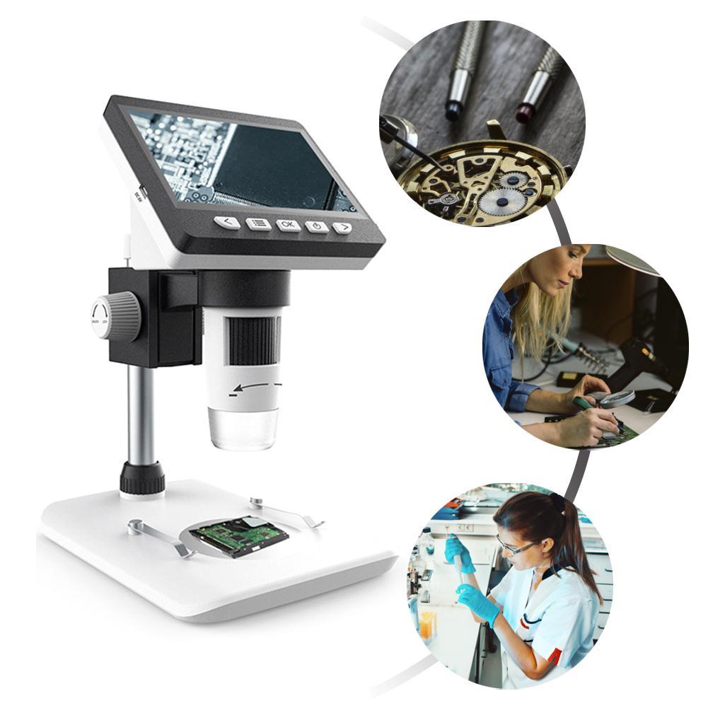 4.3in TFT Digital Microscope 8 LED 16:9 1080P WiFi ...