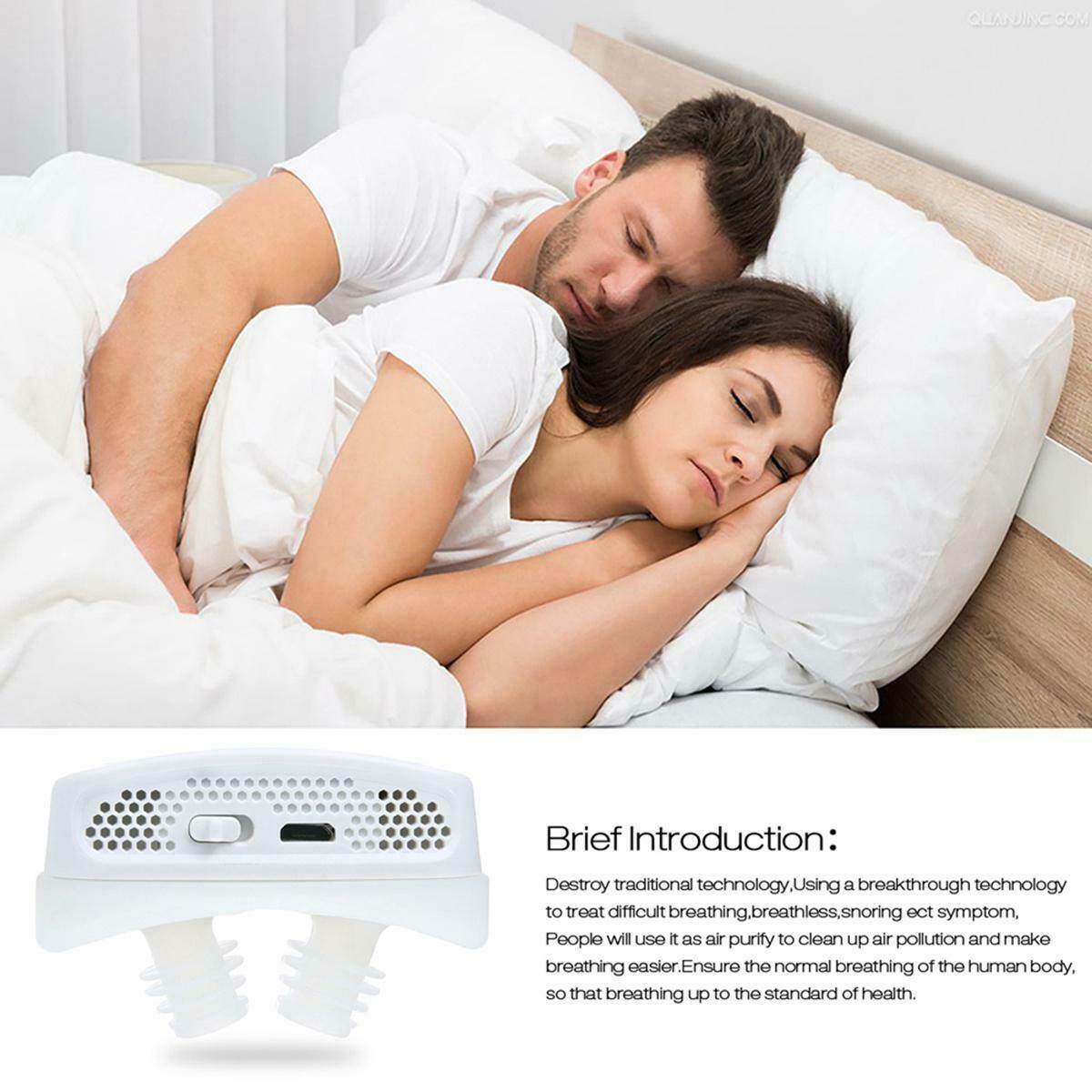 Hot Micpap Anti Snoring Devices Electronic Sleep Snore Stopper Cpap Nose Machine Ebay