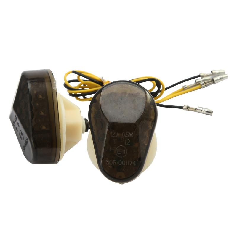Smoke Turn Signal Side Flush Mount Light For Kawasaki ZZR600