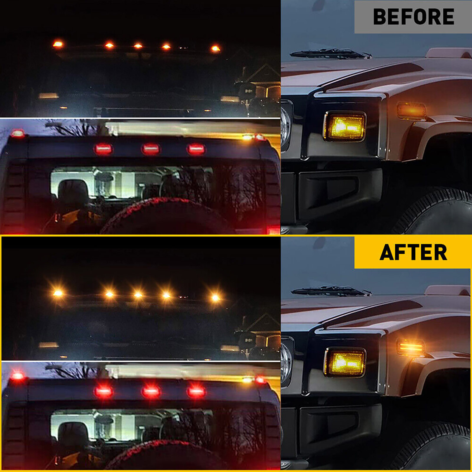 14pcs For 2003-2009 HUMMER H2 LED Side Marker Light Cab Roof 14pcs For 2003-2009 HUMMER H2 LED Side Marker Light Cab Roof