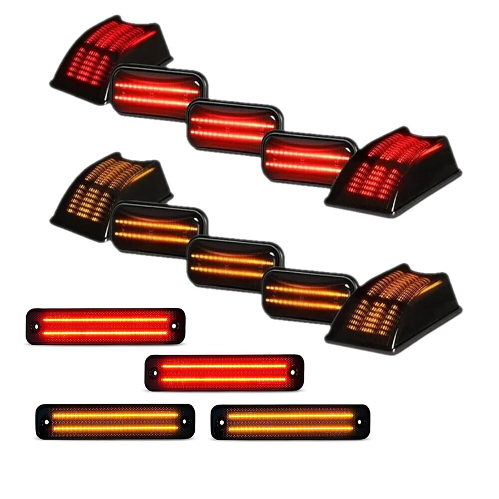 14pcs For 2003-2009 HUMMER H2 LED Side Marker Light Cab Roof