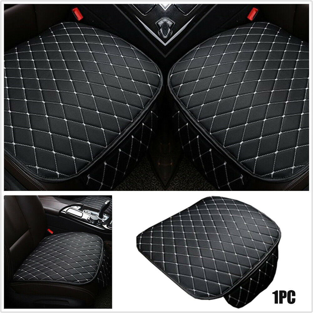 Universal Car Chair Accessories Seat Cover Front Cushion PU Leather Black/&White