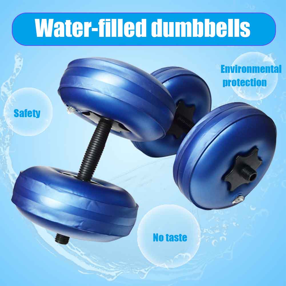 Adjustable Water-filled Weight Dumbbell Set Barbell Workout Portable 5 ...