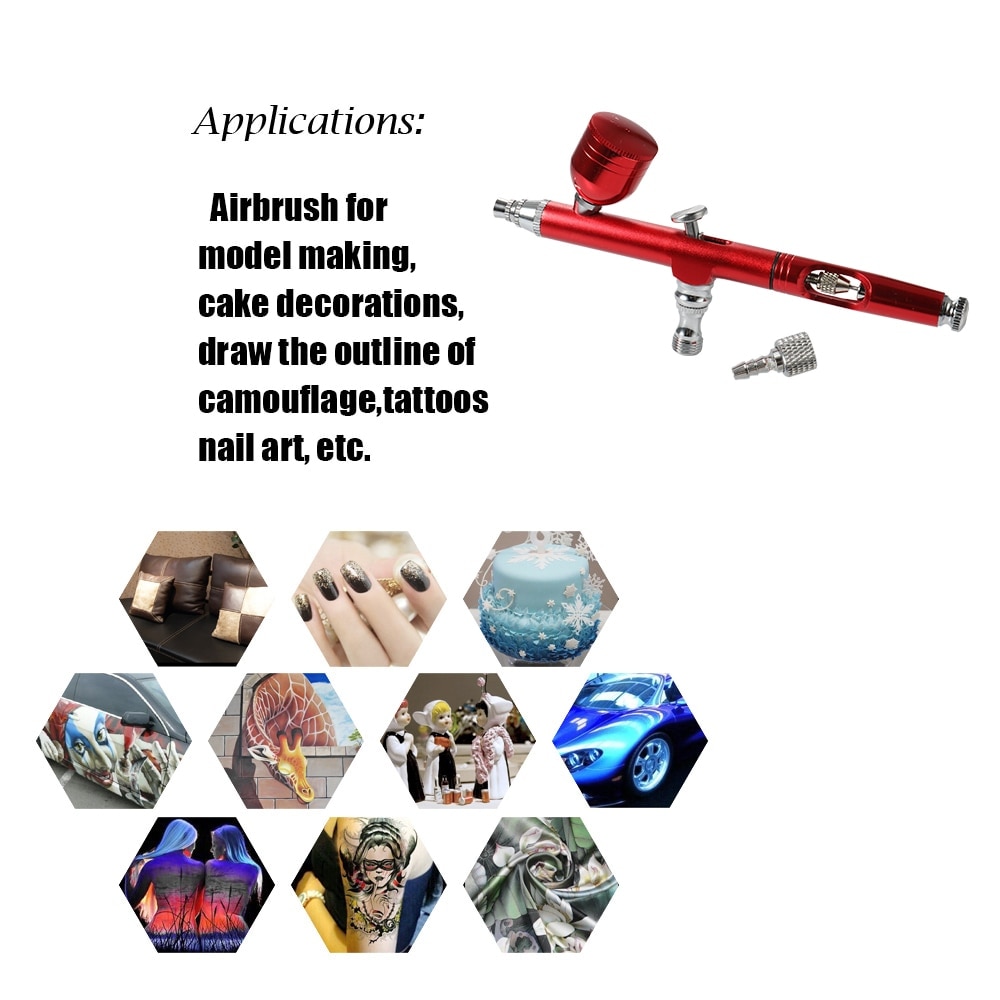 Portable Airbrush Air Compressor Set Small Spray Pump Pen Gun Kit Painting Craft