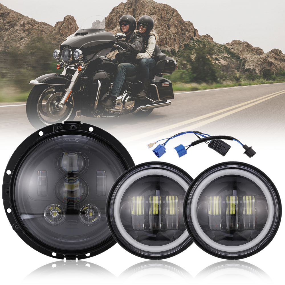 7inch LED HEADLIGHT BULB Fit HARLEY FATBOY HERITAGE SOFTAIL DELUXE FLST