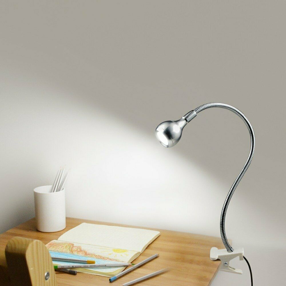 USB Flexible Reading LED Light Clip-on Beside Bed Table Desk Lamp Book Home