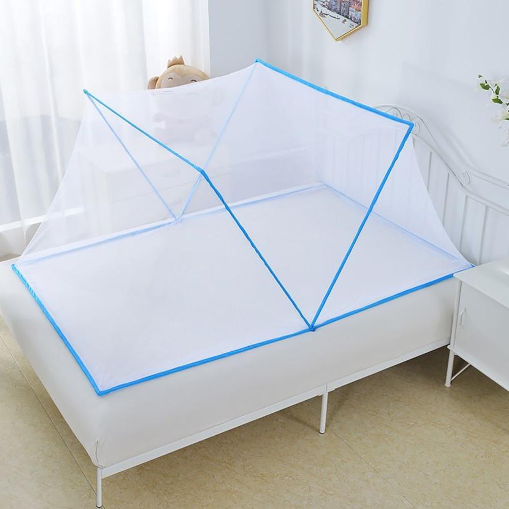 Mosquito Net Canopy Bed Frame Mesh Curtains Foldable Anti-Mosquito Tent for  Double/Single Bed Camping Travel Home Outdoor - AliExpress