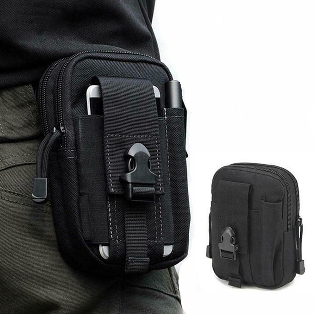 Tactical Waist Pack Belt Bag Hiking Military Molle Pouch Phone Pocket EDC Wallet
