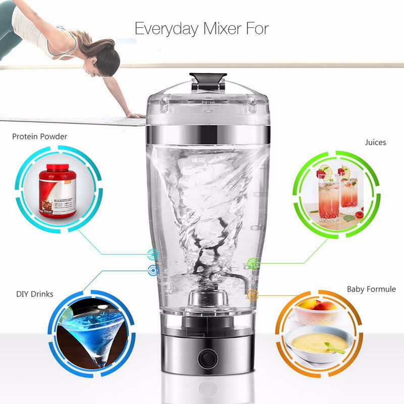 Electric Protein Shaker Blender My Water Infuser Automatic Movement Vortex  Tornado 450ml Bpa Free Detachable Smart Mixer Cup MYY From Meilibaode2008,  $13.93