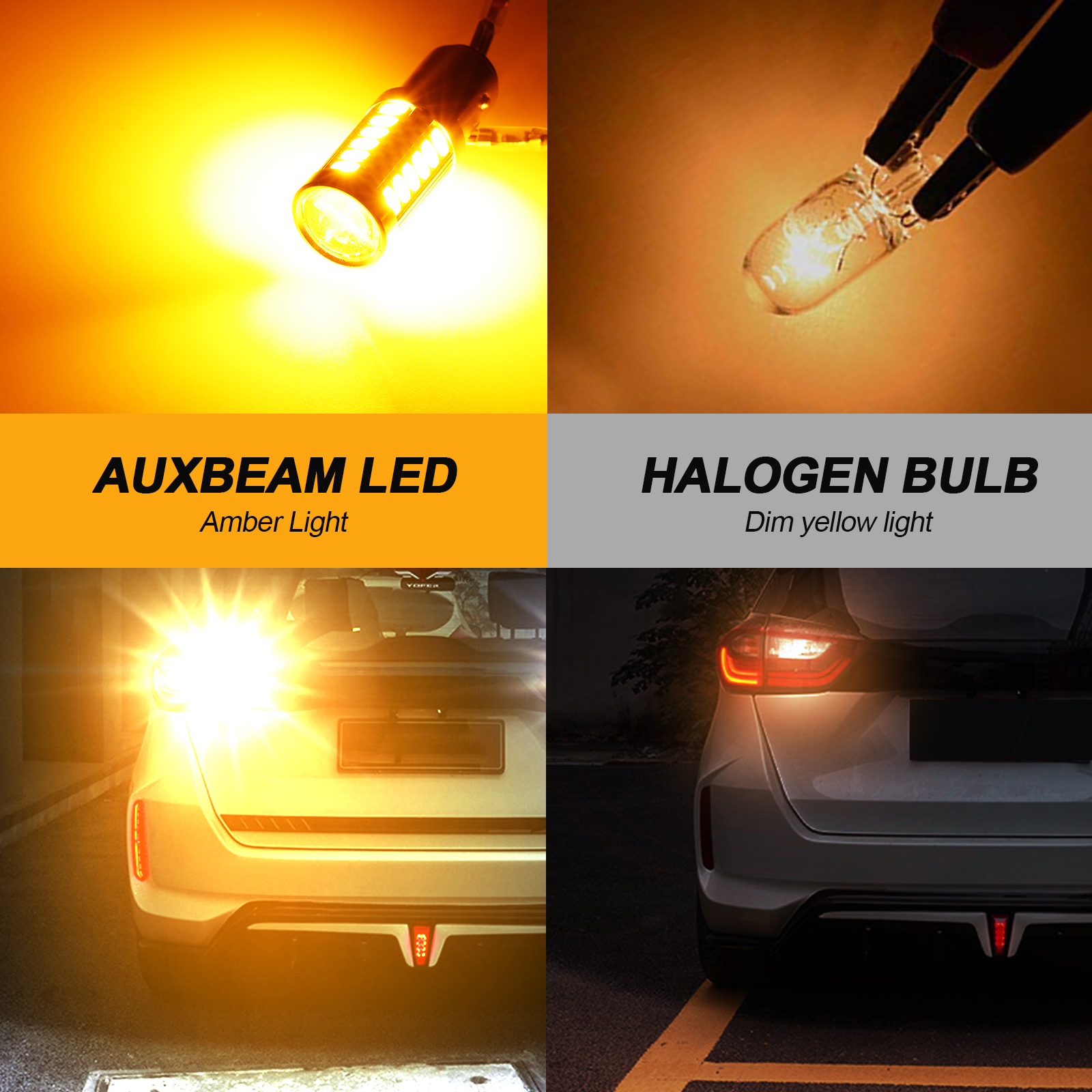 For Dodge Coronet 1958-1976 AUXBEAM 1157 2357 2057 Amber LED