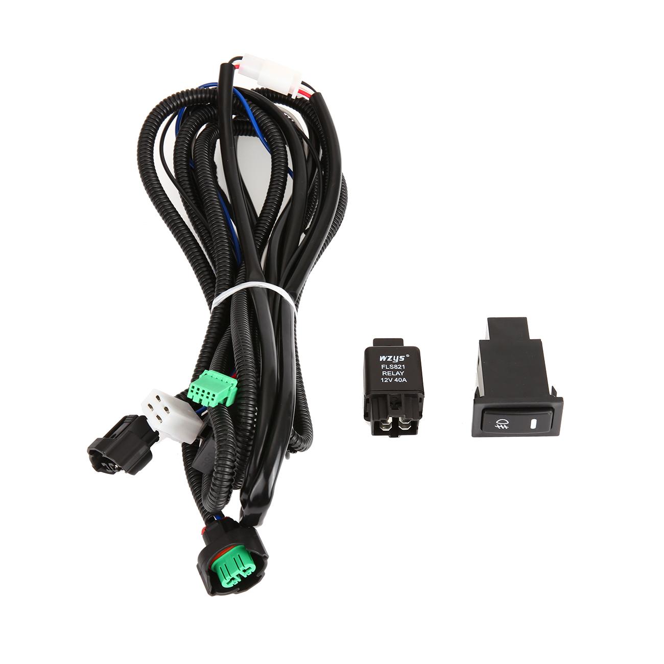 2pcs Fog Light Lamp+Wiring+Switch Fit 12-14 Toyota Yaris Hatchback