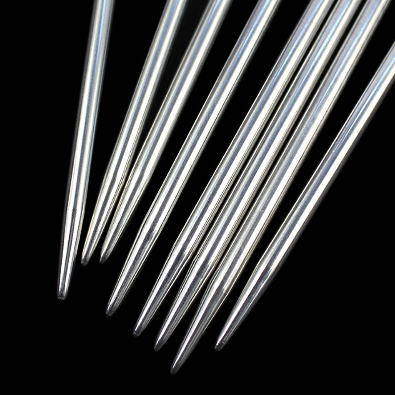 22pcs Single Pointed Needles Stainless Steel Knitting Needles Set