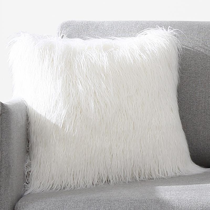 grey fluffy cushions